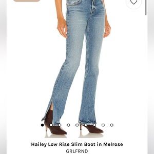 GRLFRND “The Hailey” Liw Rise Slim Boot with Slit Size 26